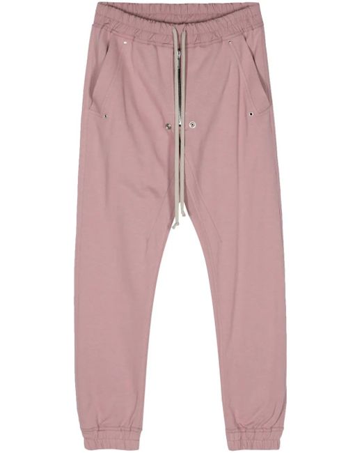 Rick Owens Red Bela Jersey Track Pants