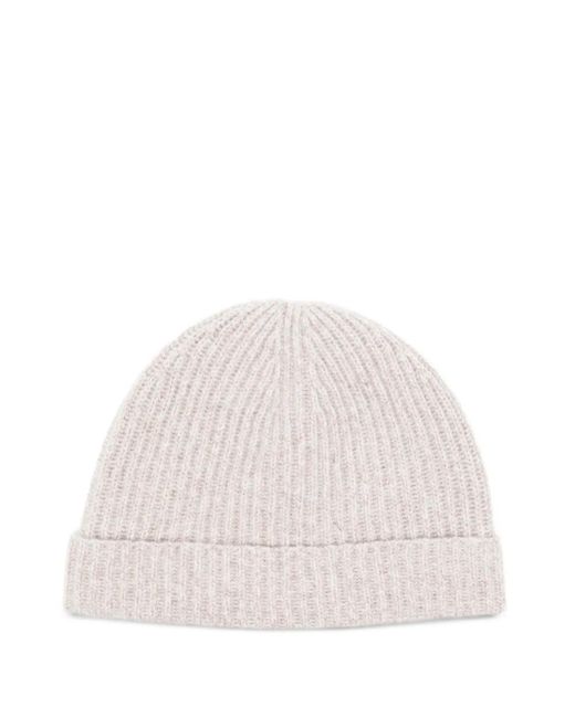 N.Peal Cashmere カシミア リブハット Natural