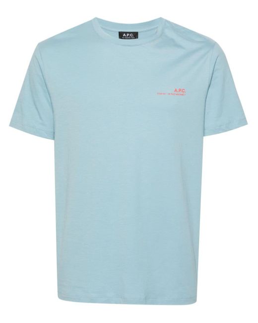 T-shirt Item con stampa di A.P.C. in Blue da Uomo