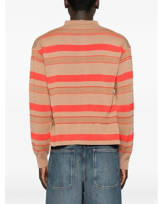 J.W. Anderson Multicolor Striped Logo-Embroidered Polo Shirt for men