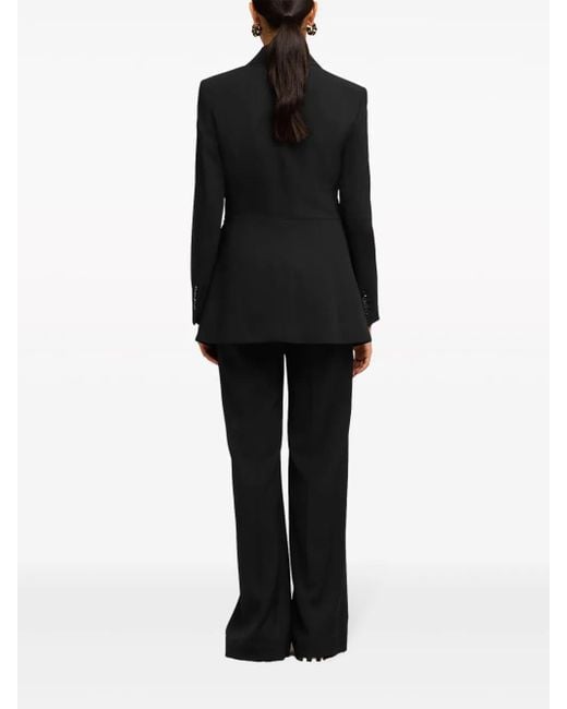 Blazer Con Panel Drapeado AMI de color Black