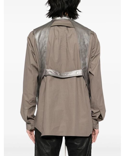 Rick Owens Gray Cargo Vest Jacket for men