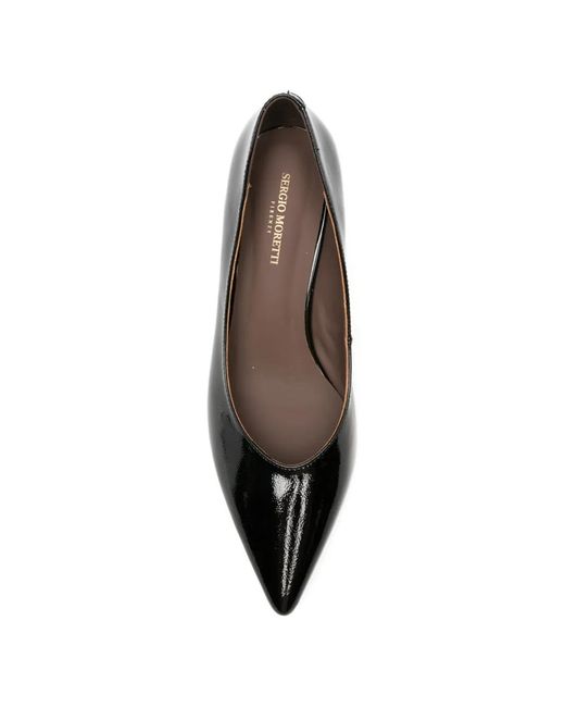 SERGIO MORETTI FIRENZE Black Pointed-Toe Pumps