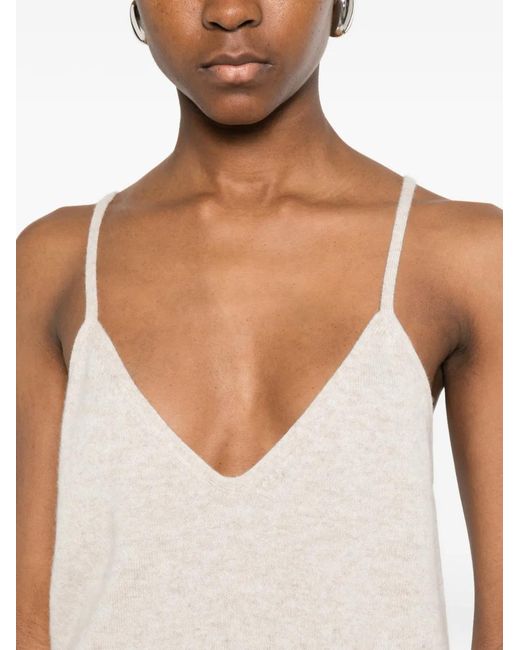 Bompard White V-Neck Strap Top