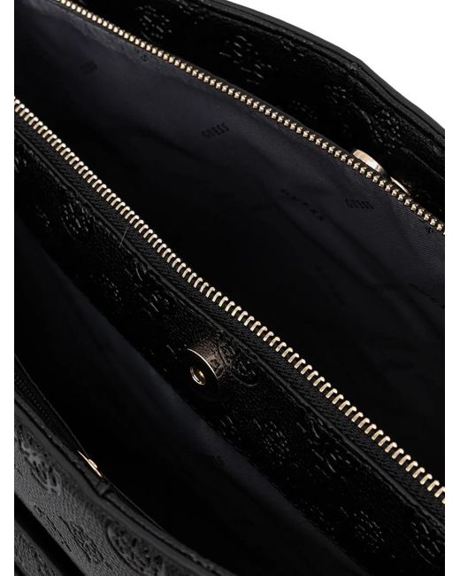 Guess Black Logo-Plaque Tote Bag
