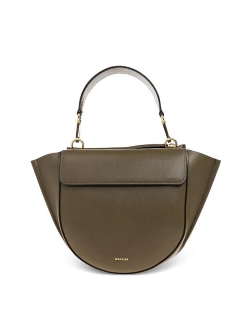 Wandler Metallic Small Hortensia Flap Top-Handle Tote Bag