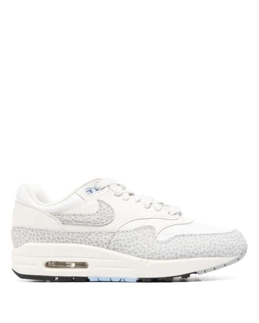 Nike White Air Max 1 Safari Leather Sneakers