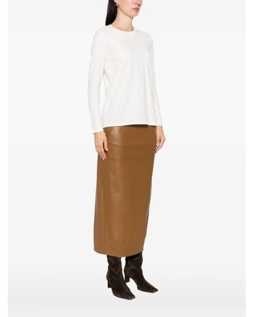 Max Mara White Long-Sleeve T-Shirt