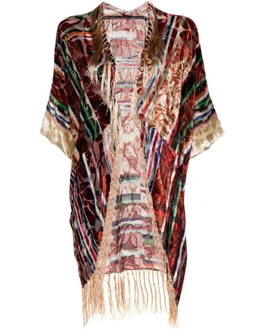 Manteau d'inspiration kimono à fleurs en jacquard Pierre Louis Mascia en coloris Natural