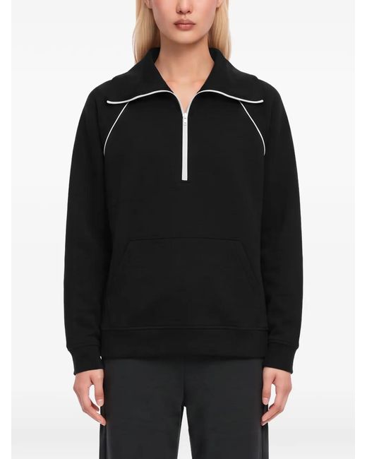 Weekend by Maxmara Black Piped Half-Zip Sweater