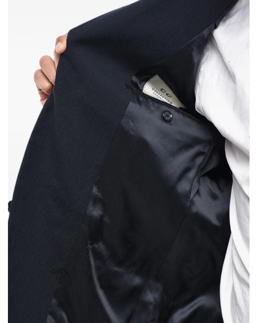 Corneliani Blue Single-Breasted Flap-Pocket Blazer for men