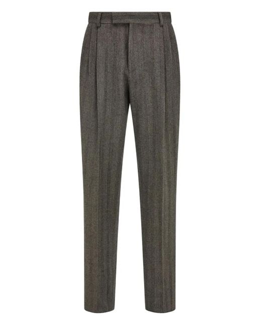メンズ Ferragamo ベルトループ パンツ Gray