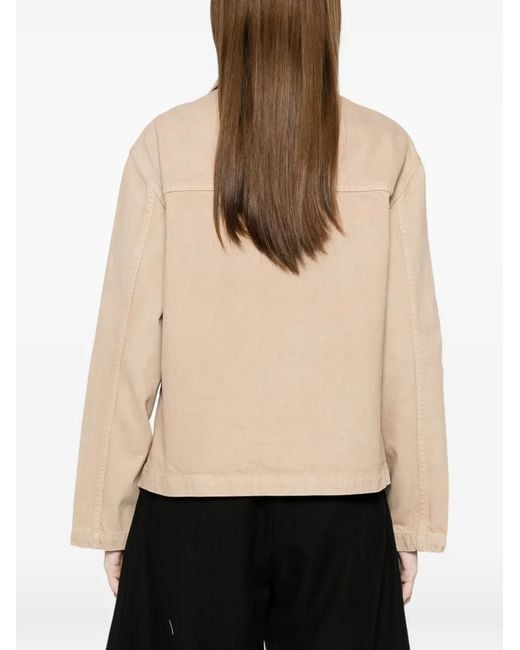 Enza Costa Natural Buttoned Cotton Jacket