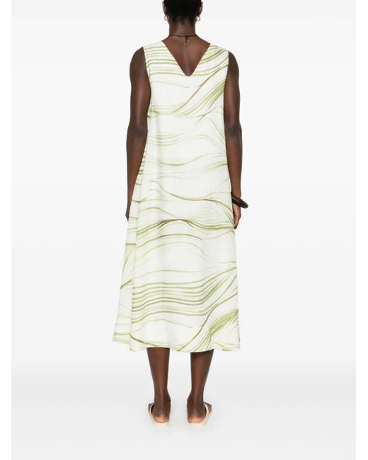 Peserico Midi-Jurk Met Print in het White