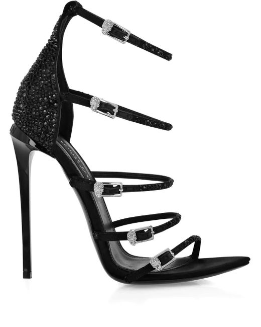 Philipp Plein マルチストラップ サンダル 120mm Black