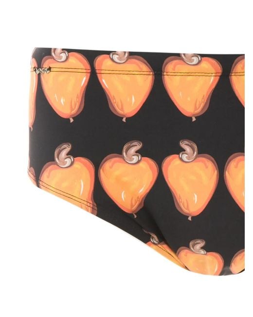 Amir Slama Orange Printed Trunks for men