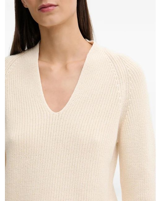 Marc O' Polo White V-Neck Sweater