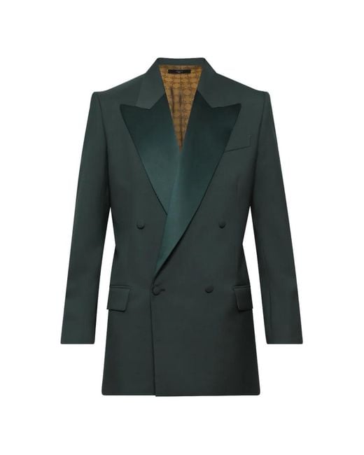 Amiri Green Peaked-Lapels Blazer for men