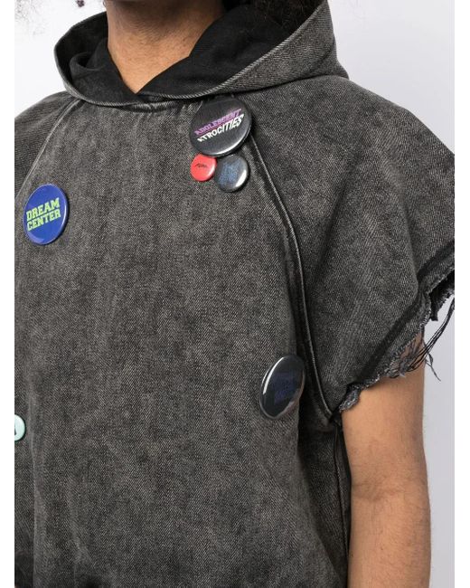 Felpa Smanicata Con Decorazione di Liberal Youth Ministry in Black da Uomo