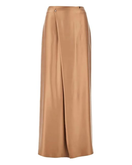 Giorgio Armani Brown Wrapped Maxi Skirt