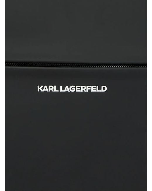Karl Lagerfeld Black Logo Backpack for men
