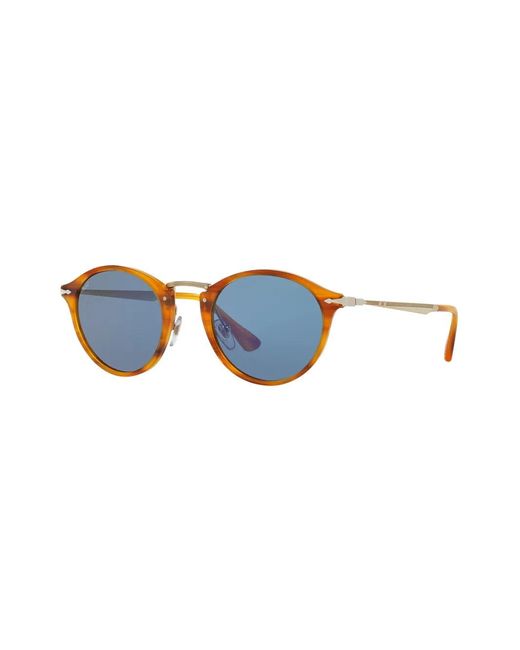 Persol Blue Round-Frame Sunglasses