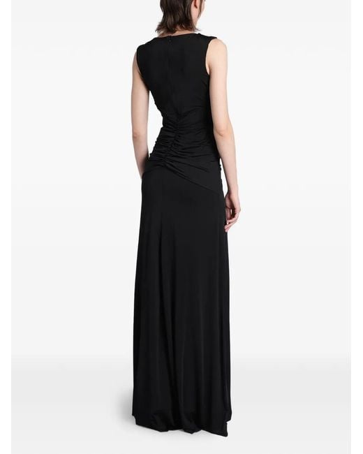 PATBO Black Moonlit Ruched Embellished Maxi Dress
