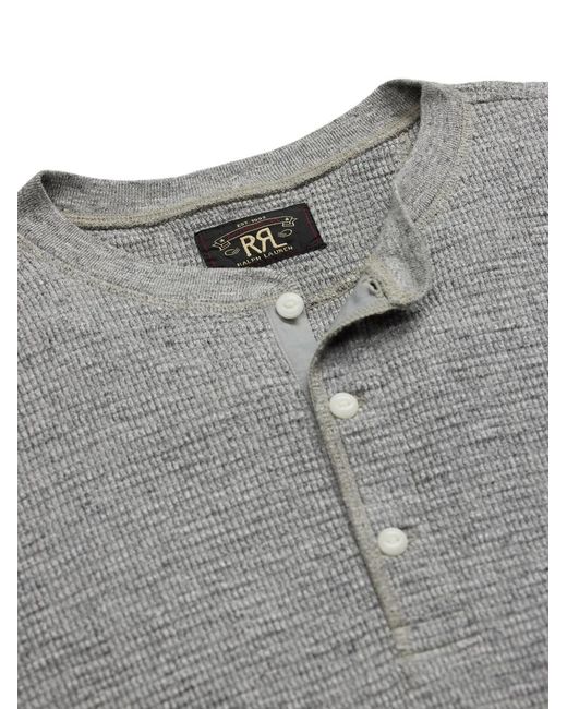 RRL Gray Waffle-Knit Jumper for men