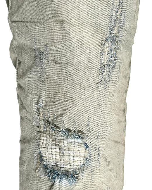 Purple Brand Gray Belt Loopsoil Jeans for men