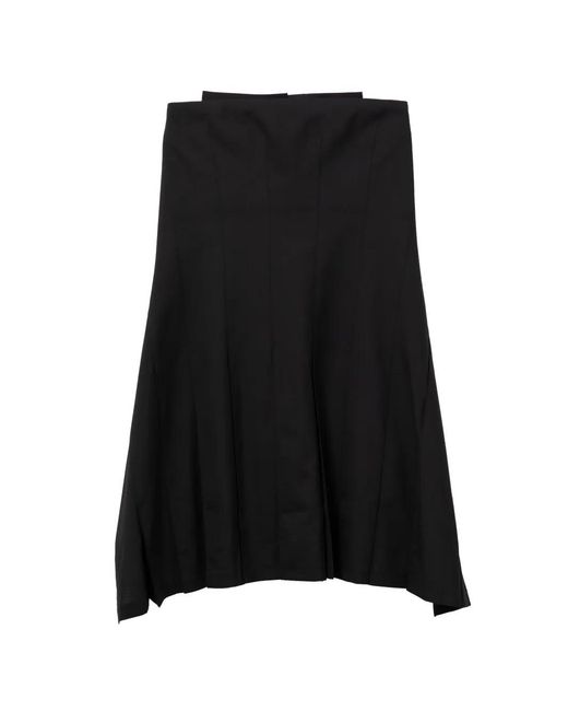 Junya Watanabe Flared Midi-Wikkelrok in het Black