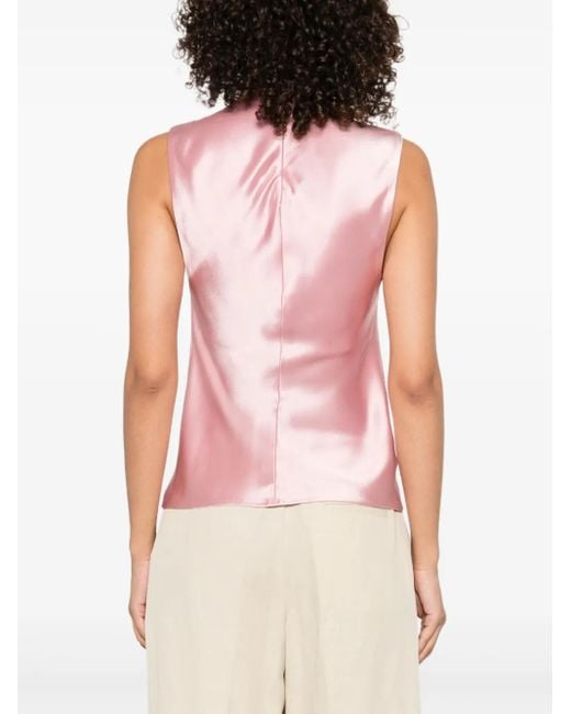 Top con cuello alto Nanushka de color Pink