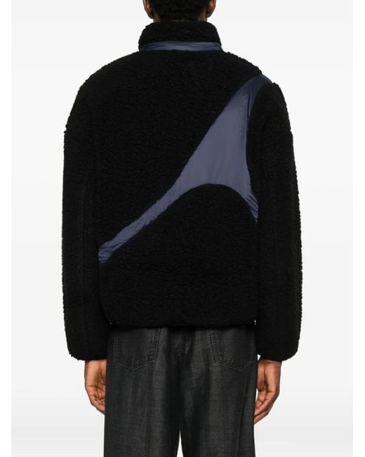 A_COLD_WALL* Black Fleece Zip-Up Bomber Jacket for men