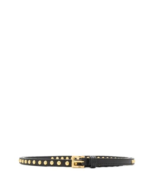 Prada Black Stud Detail Belt