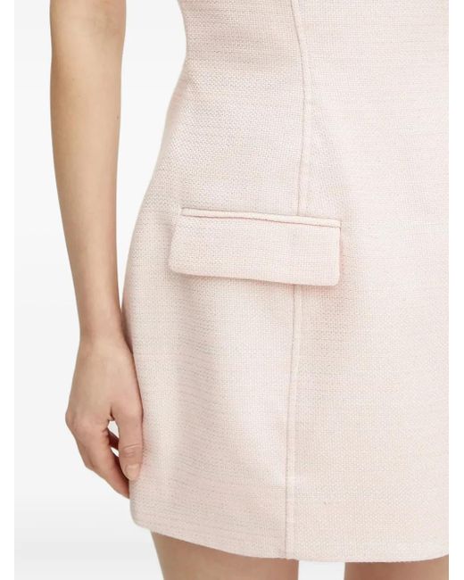 Bardot Natural Tweed-Texture Mini Dress