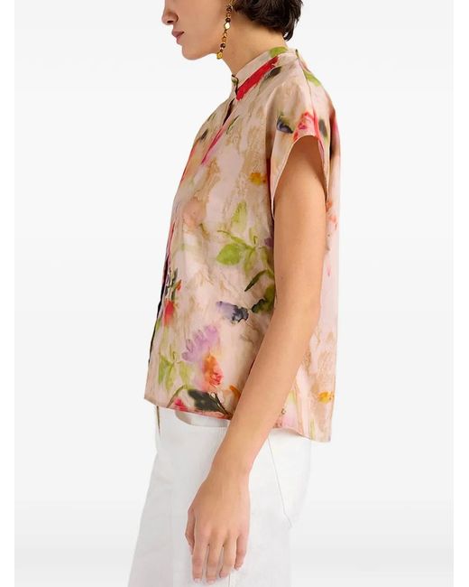 Momoní Pink Chemise Vihuela Imprimée En Coton