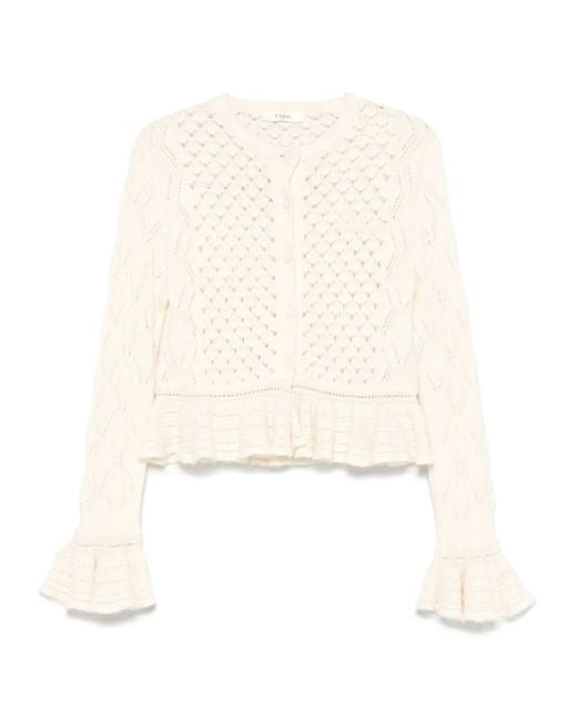 Cardigan Crop Con Volant di Chloé in White