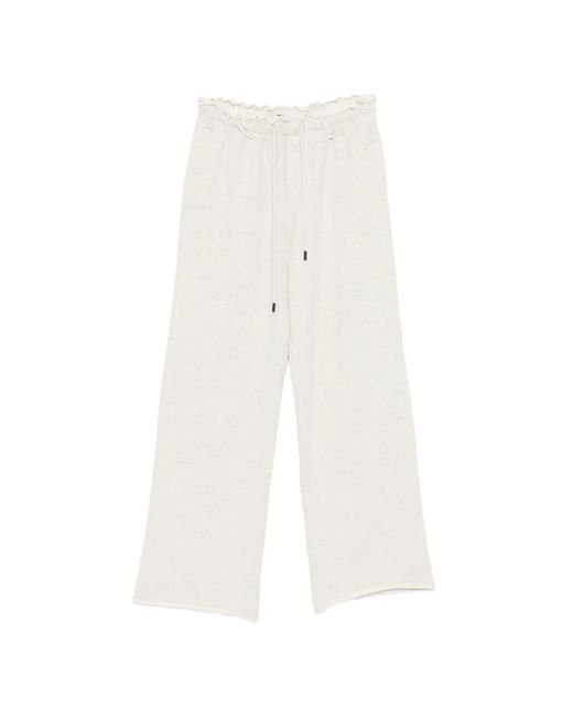 Facon Jacmin White Pipa Drawstring-Waist Track Pants