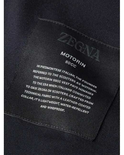 Zegna Black Microfiber Motorin 50Cc Vest for men