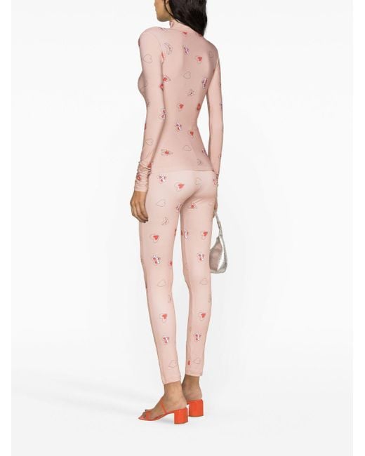 Parlor Second Skin Love leggings in Pink | Lyst UK