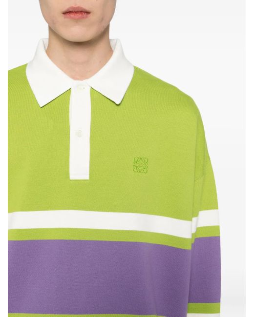 Loewe Yellow Striped Polo Shirt for men