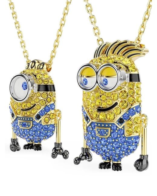 Swarovski White X Ucs Llc Minions Crystal-Embellished Necklaces (Set Of Two)