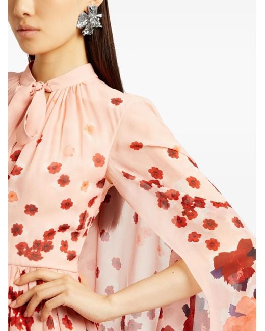 Erdem シルクマキシドレス Red