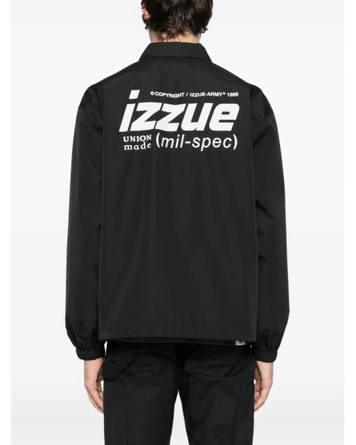 Izzue Black Logo-Printed Jacket for men