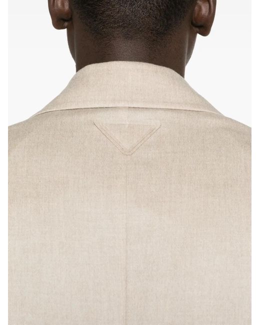 Blazer Con Logo Triangular Prada de hombre de color Natural