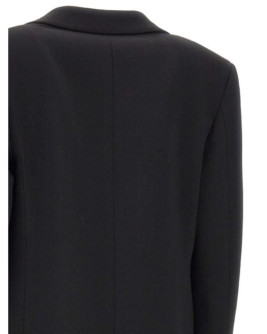 Seafarer Black Single-Button Notched-Lapel Coat