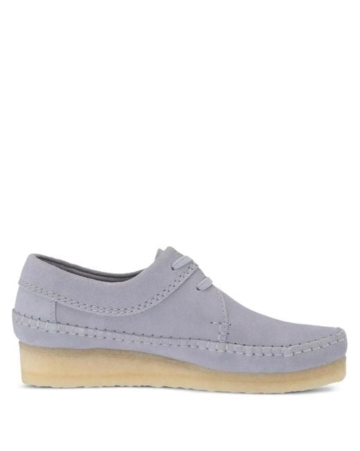 Clarks Gray Weaver "Cool" Derby Shoes for men