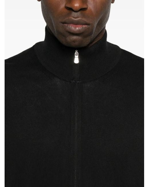 Cardigan Con Zip di Gran Sasso in Black da Uomo