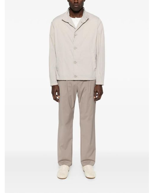 Herno White Taupe Wool Pants for men