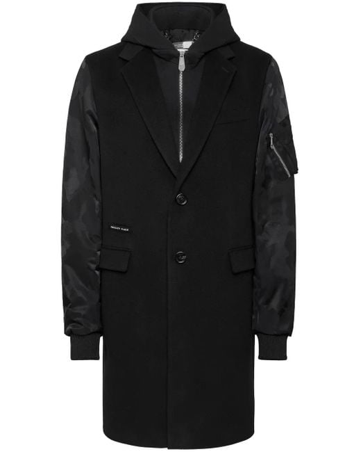 Abrigo Gianni con motivo militar Philipp Plein de hombre de color Black