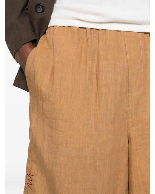 Amaranto Natural Elasticated-Waistband Shorts for men